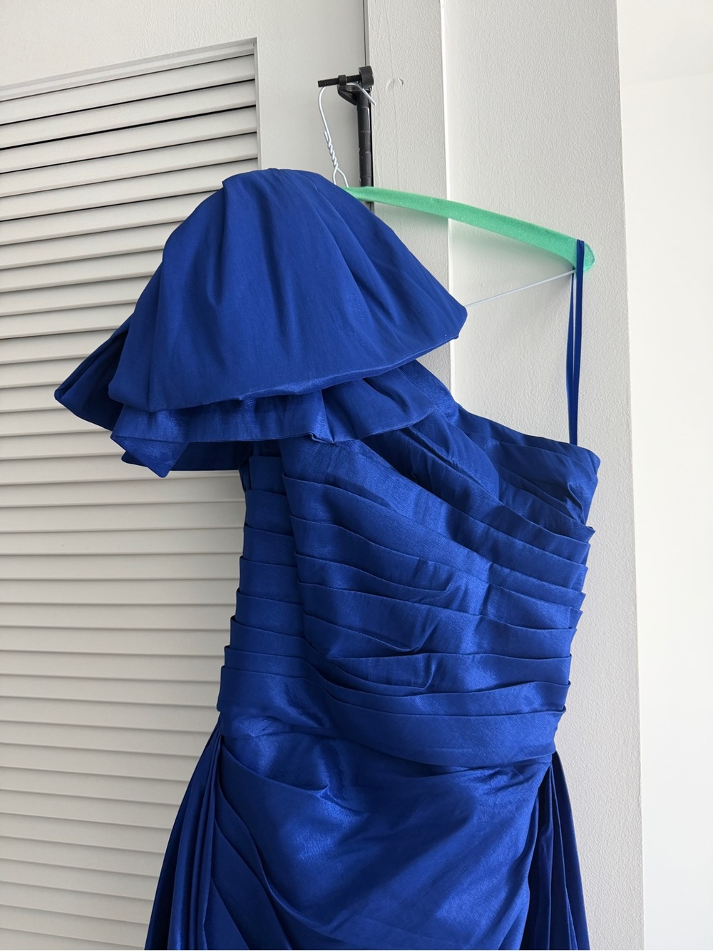 Blue Formal Wedding Guest Dress - one shoulder